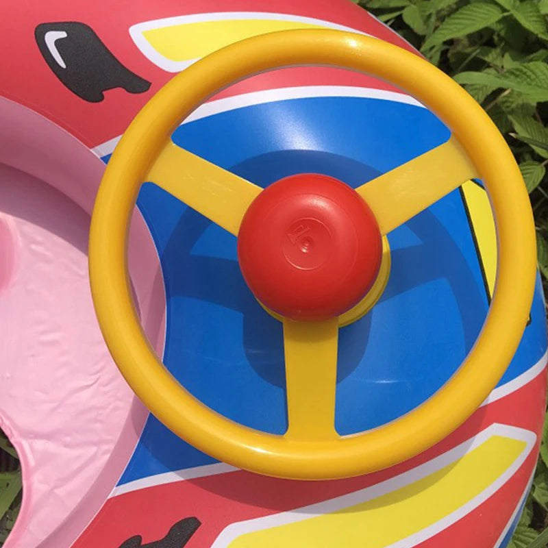 Sicherer Baby-Schwimmring mit Lenkrad – Aufblasbares Poolspielzeug fürs Baden