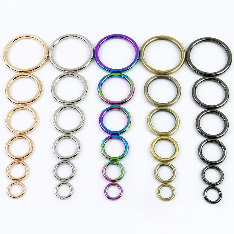 5 10 Stück O-Ring Metallschnallen 15 bis 50 mm für Gurt Hundehalsband