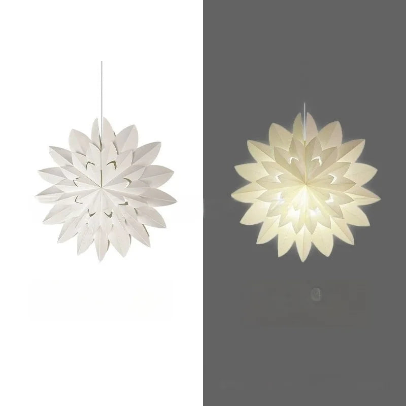Schneeflocken Papierlampenschirm 40 cm für festliche Dekoration