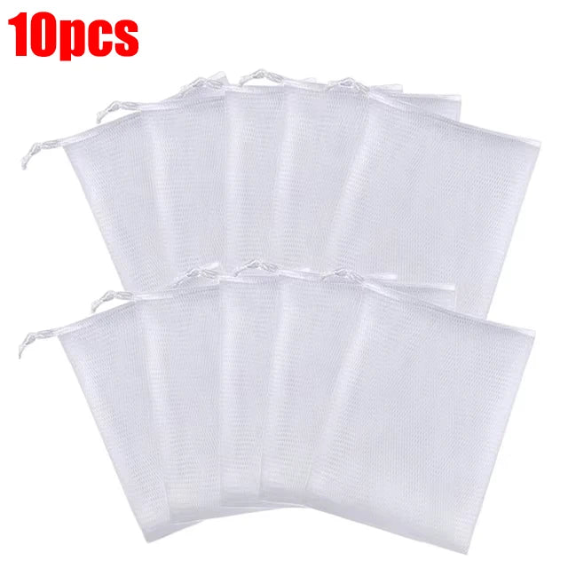 Schaumnetz mit Kordelzug für sanfte Gesichtsreinigung 5 bis 100 Stück