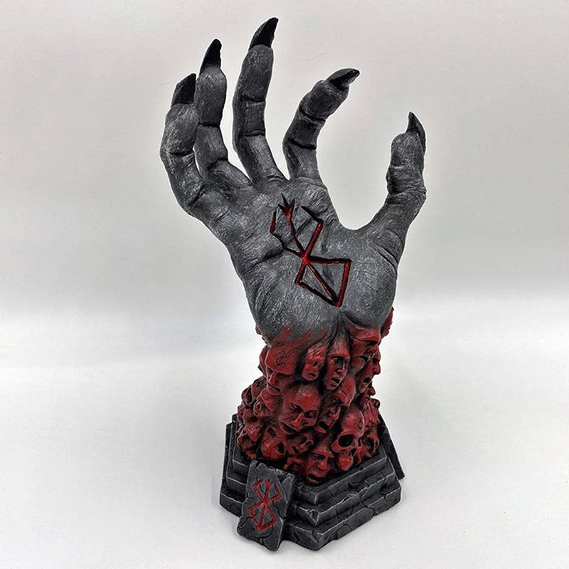 Dekofigur Harz Hand Dekoration Schädel Rune Figur Horror Gothic Style
