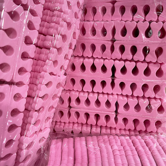 100er Set Rosa Zehenspreizer Schwamm Nagellack Fußpflege-Yabubest - Home & More