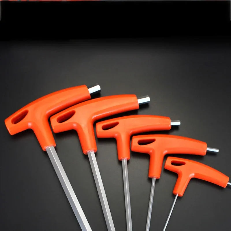 Kugelkopf-Inbusschlüssel-Set mit T-Griff Cr-V-Stahl Sechskantschlüssel