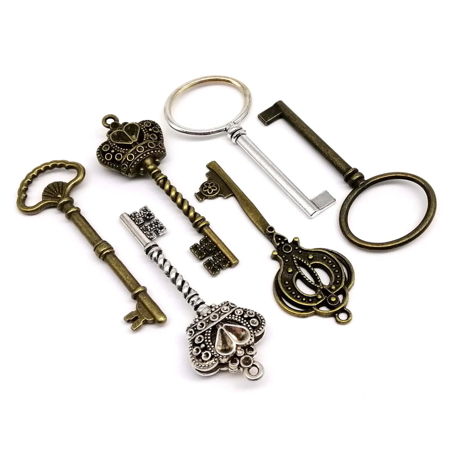 5 Retro Schlüssel Steampunk Charms für kreatives DIY-Projekt