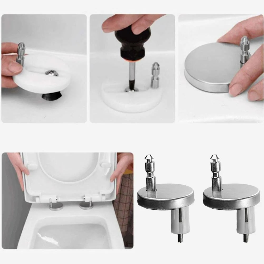 WC-Deckel Scharnier Schrauben 45 55 60mm Ersatz Befestigungssatz 2er Set
