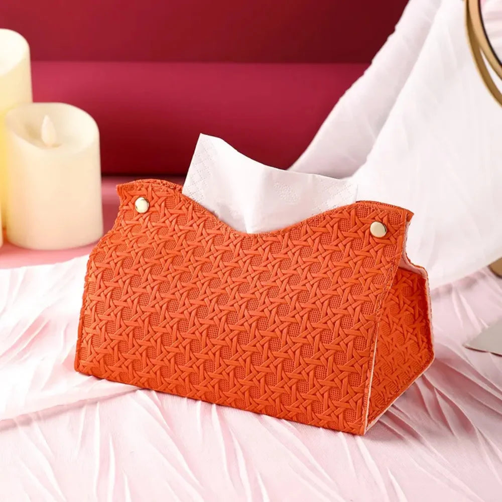 PU-Leder Taschentuchbox dekorativer Serviettenhalter für Wohnräume