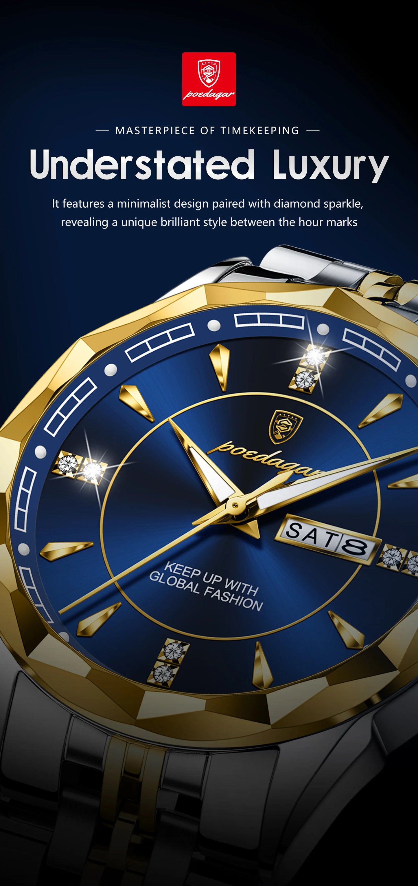 Luxus Herren Quarzuhr Wasserdicht Edelstahl Business Armbanduhr