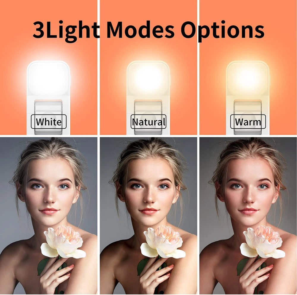 Faltbares Bluetooth Selfie Stativ mit Fülllicht Fernbedienung für Smartphones