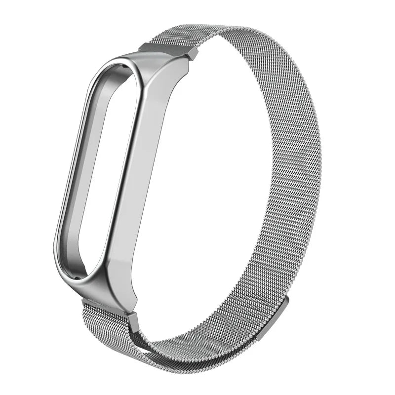 Luxuriöses Milanaise Edelstahl-Armband kompatibel mit Smartbands 3-6