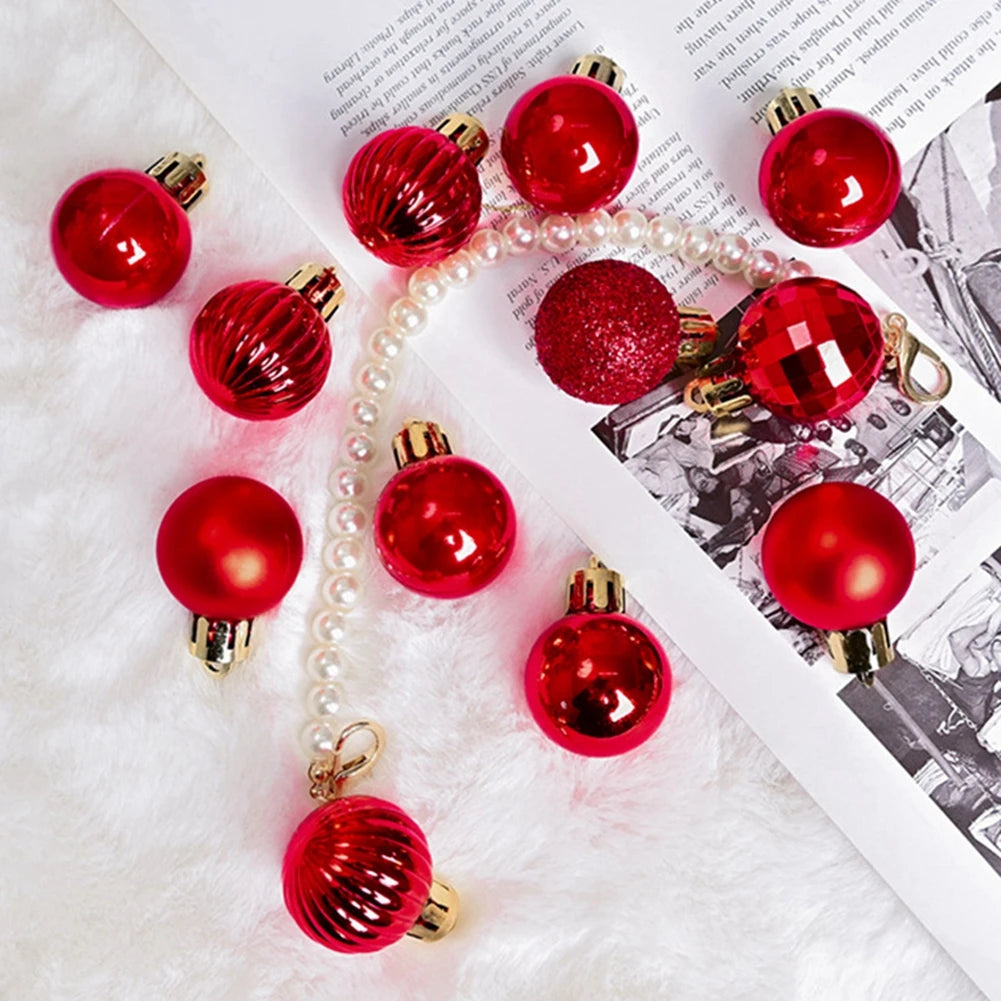 36er Set Weihnachtskugeln für festliche Baumdekoration
