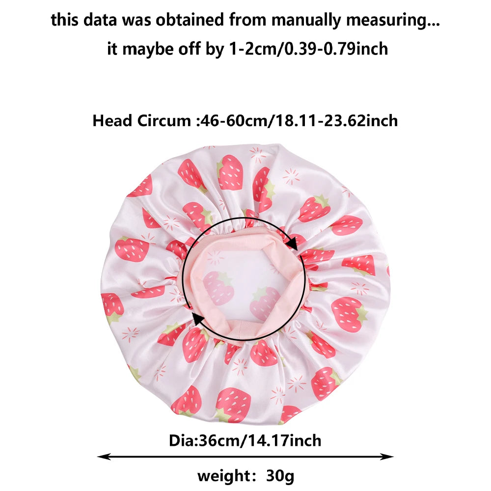 Atmungsaktive Schlafmütze mit Frucht und Tiermotiv für alle Haartypen