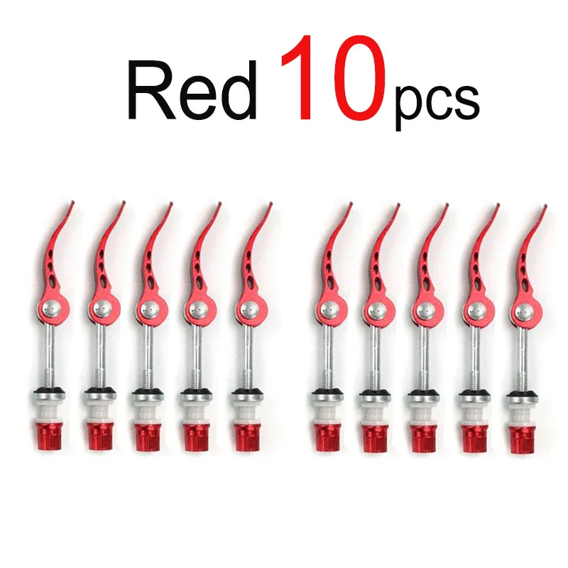 Leichte Aluminium Sattelstützenklemme M6 x 65 mm mit Schnellverschluss, bunt