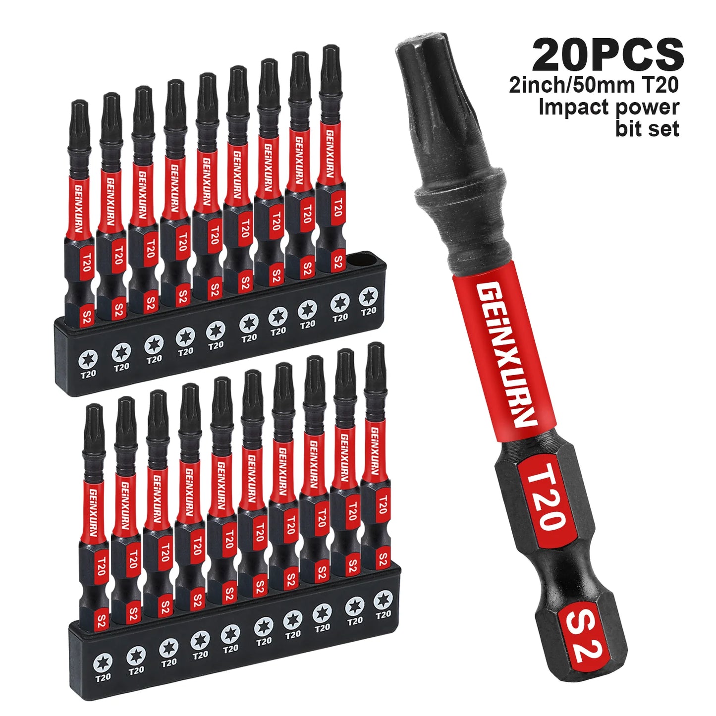 2 Zoll T20 Torx Schraubendreher-Set Magnetisch S2 Stahl 30-49 Teile