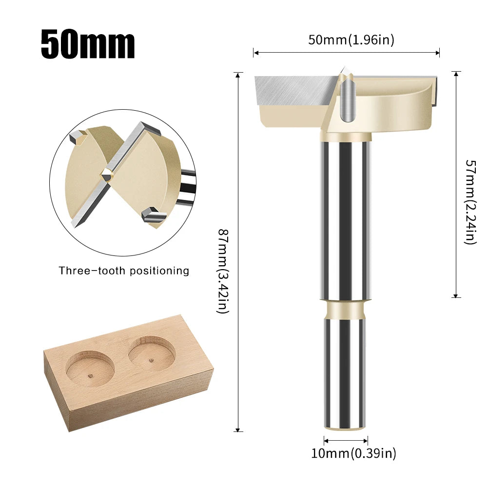 15-60mm Scharnierbohrer Forstner Bohrer Holz mit Wolframkarbid Spitze