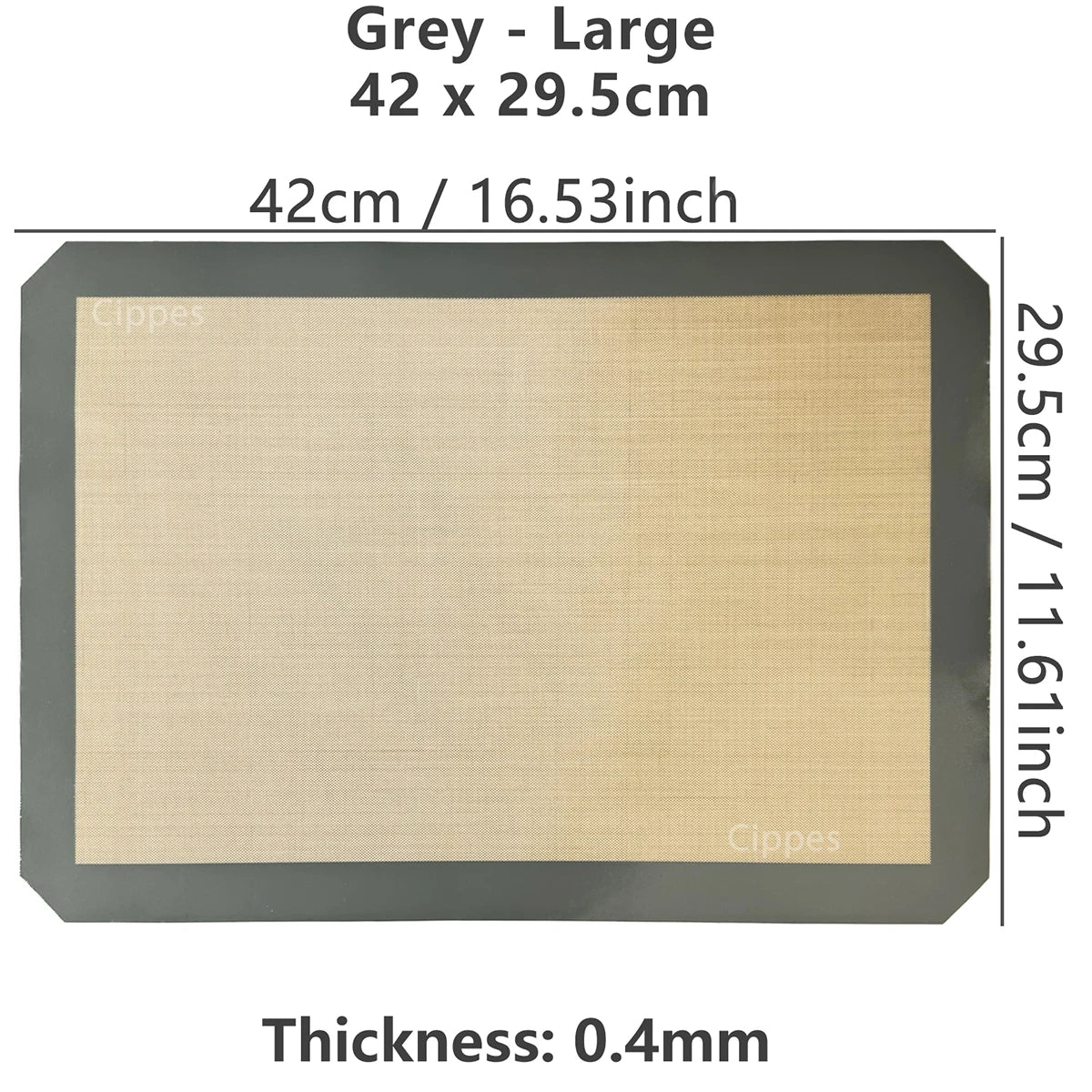 Wiederverwendbare dünne Silikon Backmatte 04 mm antihaftbeschichtet