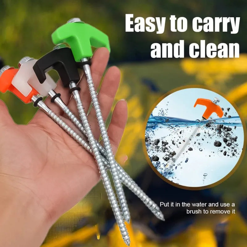 Schraube Anker Zeltnagel 20cm Carbon Stahl Camping Hering Outdoor