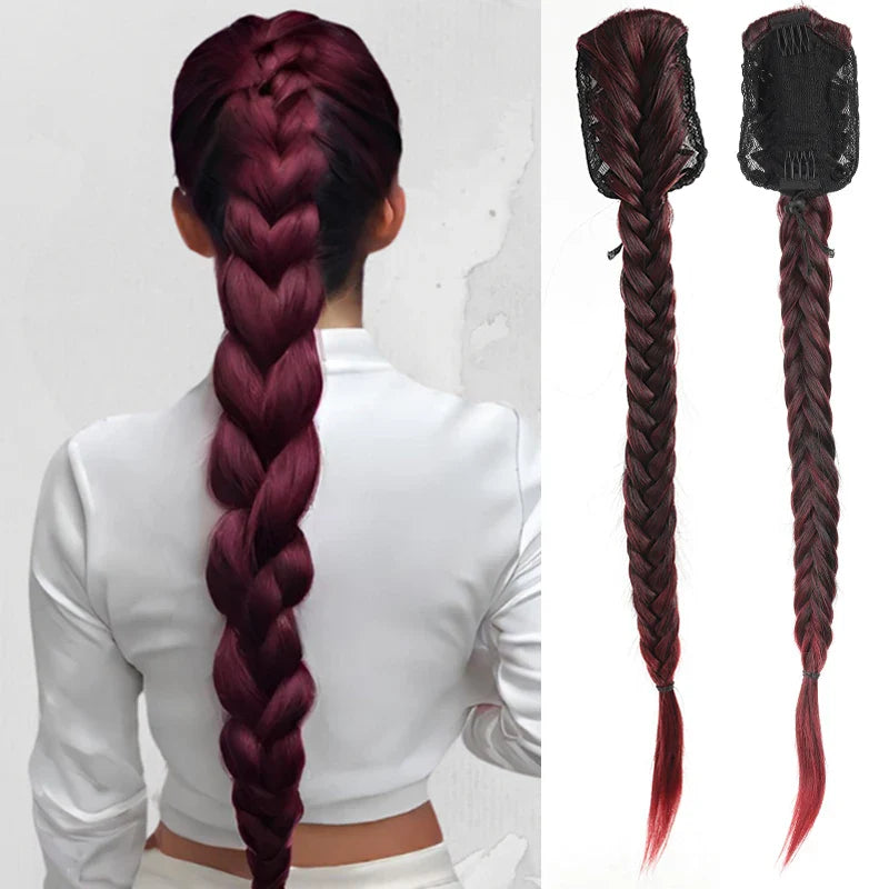 24 Zoll lockige synthetische Clip-in Pferdeschwanzverlängerung-ARI