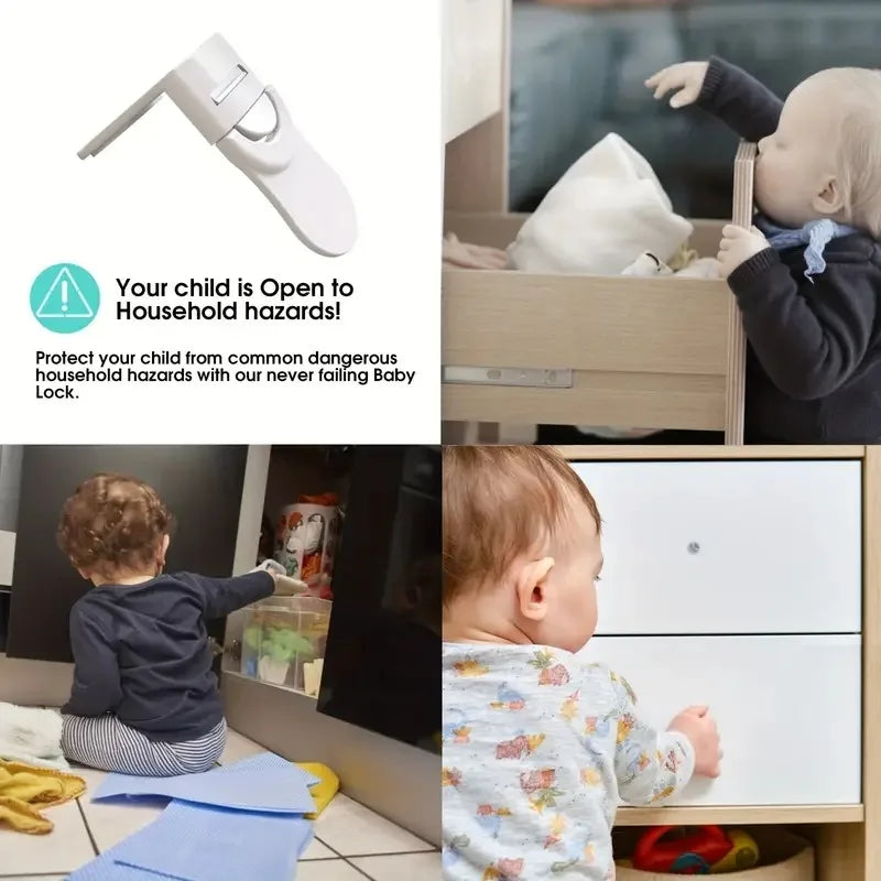 Kindersicheres rechtwinkliges Schubladenschloss und Schrankschutz