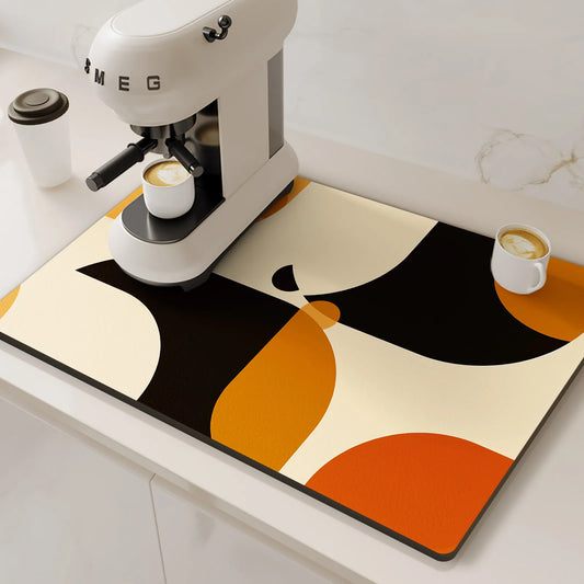 Schnelltrocknende Abtropfmatte aus Kieselalgen Schlamm für die Küche