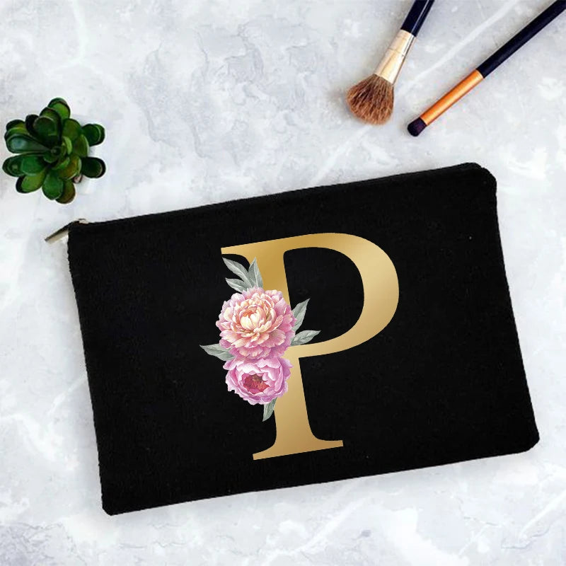 Florale Kosmetiktasche mit Reißverschluss für Damen und Brautjungfern