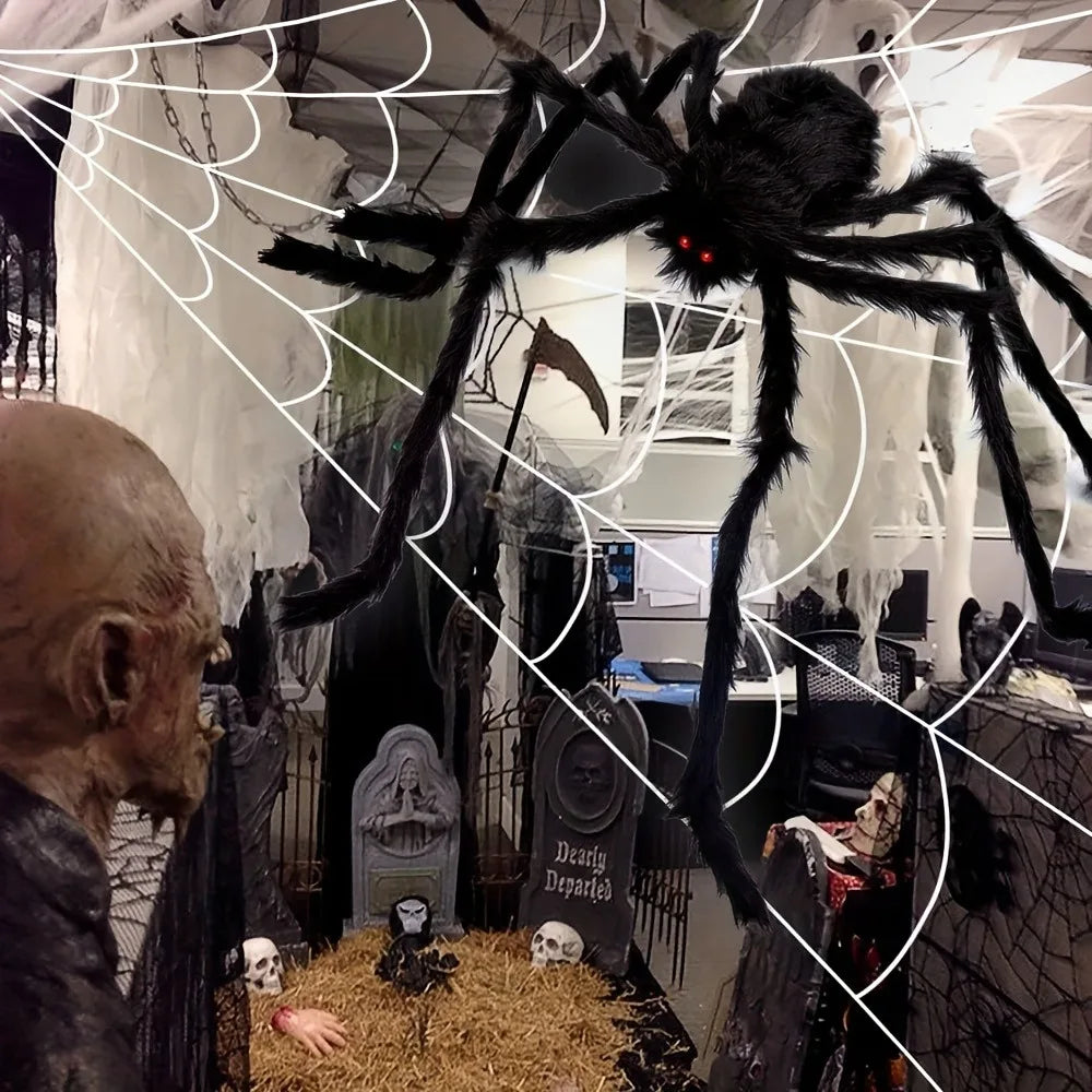 Riesige Halloween-Spinne für Innen- und Außenbereich zur Dekoration