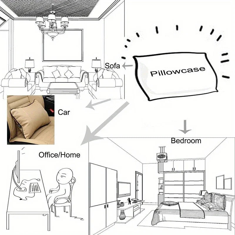 Dekoratives Lendenkissen für Sofa und Bett Gemütlichkeit