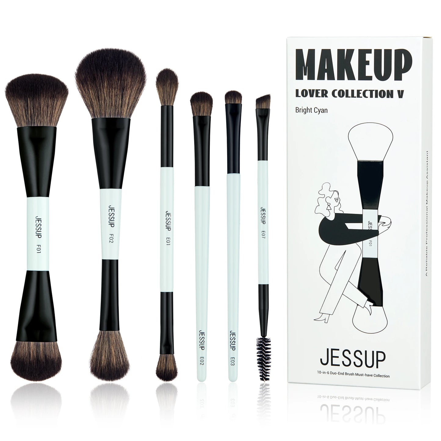 Jessup Make-up-Pinsel-Set für präzises Schminken-Yabubest - Home & More