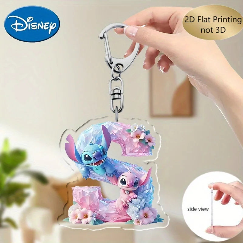 Bunter 2 Zoll Acryl Schlüsselanhänger mit A-Z Buchstaben für Kinder