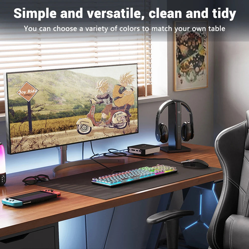 Mehrfarbiges Gaming Mauspad XXL – Wasserdichte Schreibtisch Unterlage Leder