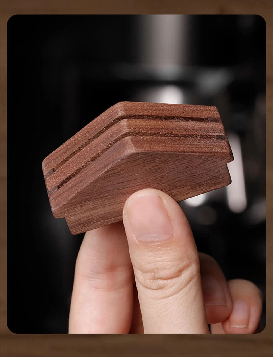 Wiederverwendbarer Holz Kaffeefilterhalter für Espresso Siebträger