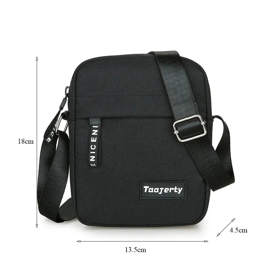Mini Umhängetasche Nylon Schultertasche mit verstellbarem Gurt für Männer
