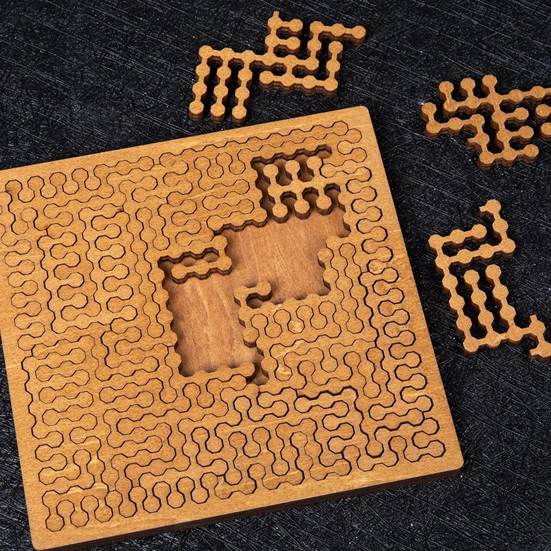 Unmögliches Holzpuzzle mit zehn Schwierigkeitsstufen für Erwachsene-Yabubestshop