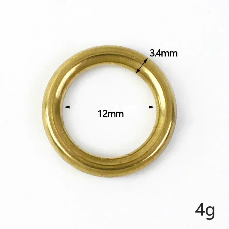 Massiver Messing O-Ring Schnalle 8-51mm für Hundeleine Gurtband 2/5/10 Stk.