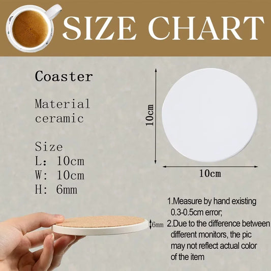 Runde Keramik Untersetzer mit Korkbasis für Tischschutz und Dekor