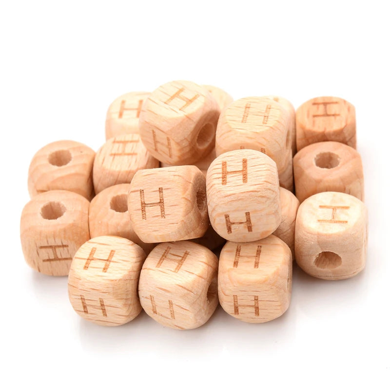 Sichere Silikon Alphabet Perlen für Baby Schnullerketten