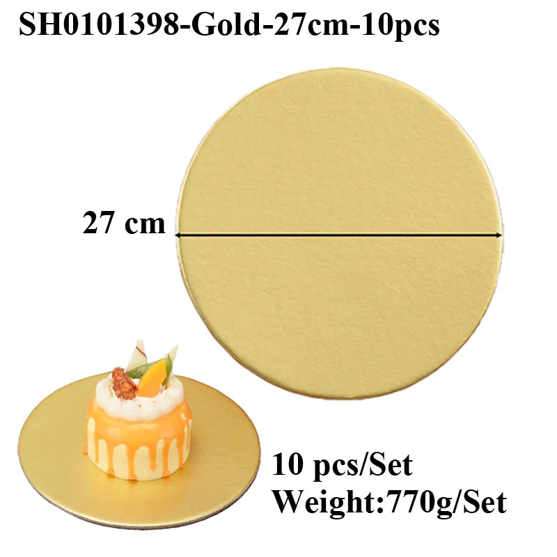 Umweltfreundliche runde Kuchenkartons mit goldener oder silberner Beschichtung