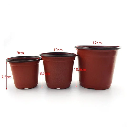 Robuster Kunststoff Blumentopf mit Abtropftablett für Haus und Garten