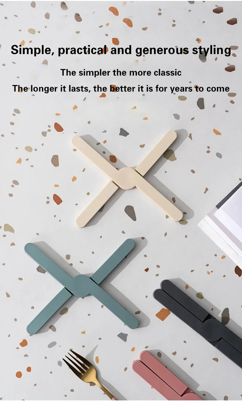 Silikon Hitzebeständige Faltbare Rutschfeste Topfuntersetzer für Küche