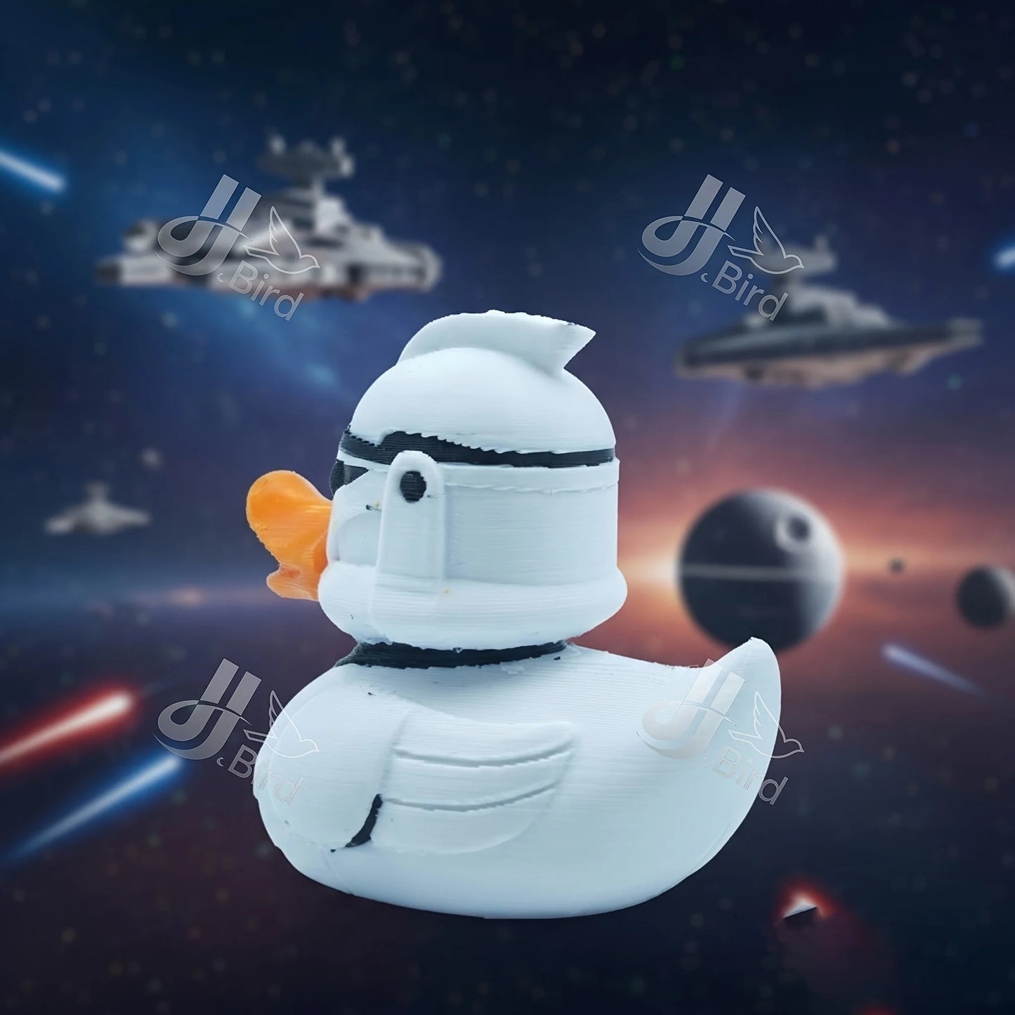 Originelle Entenverzierung als Geschenk für Fans von Weltraumthemen