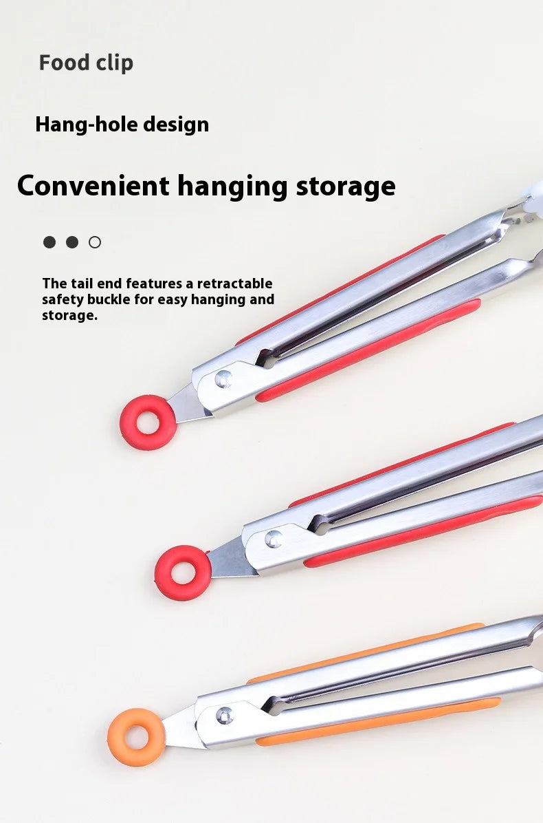 7 Zoll Edelstahl Lebensmittelklammer mit Silikon multifunktional