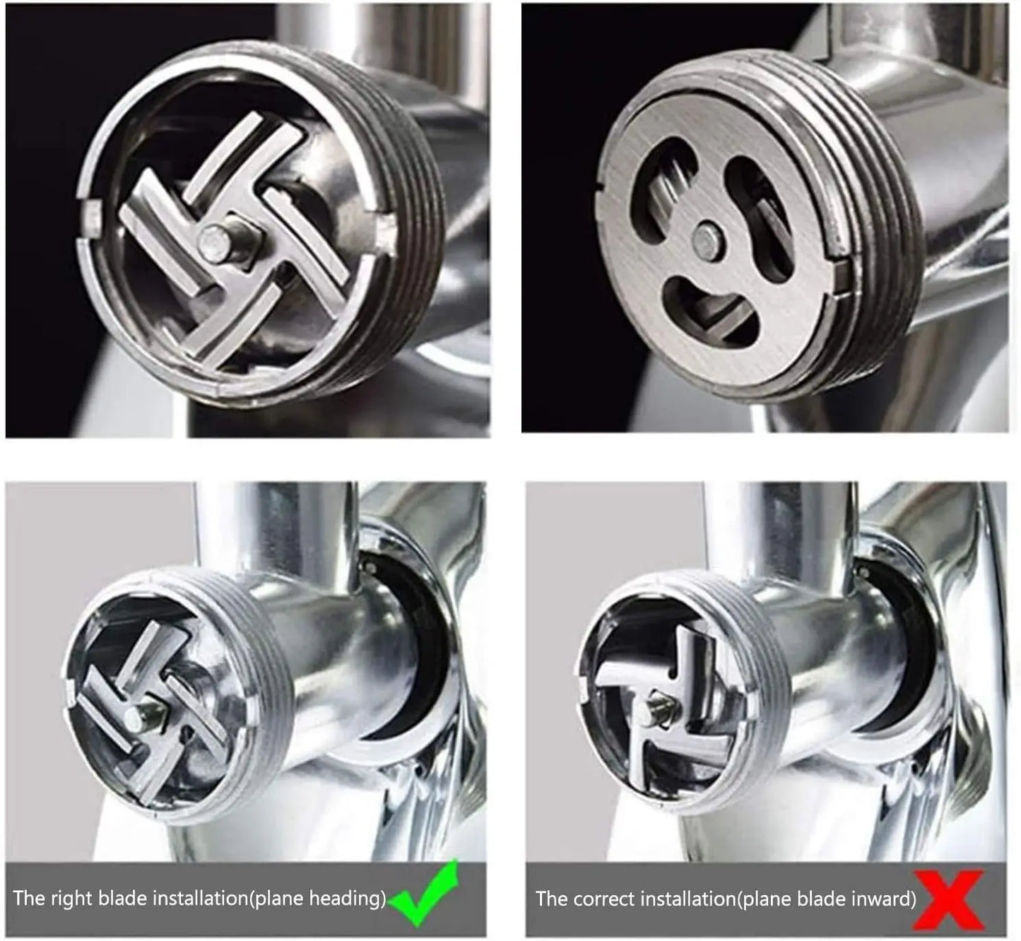 Edelstahl Fleischwolfklingen und Plattenscheiben Ersatzteile Größe 5