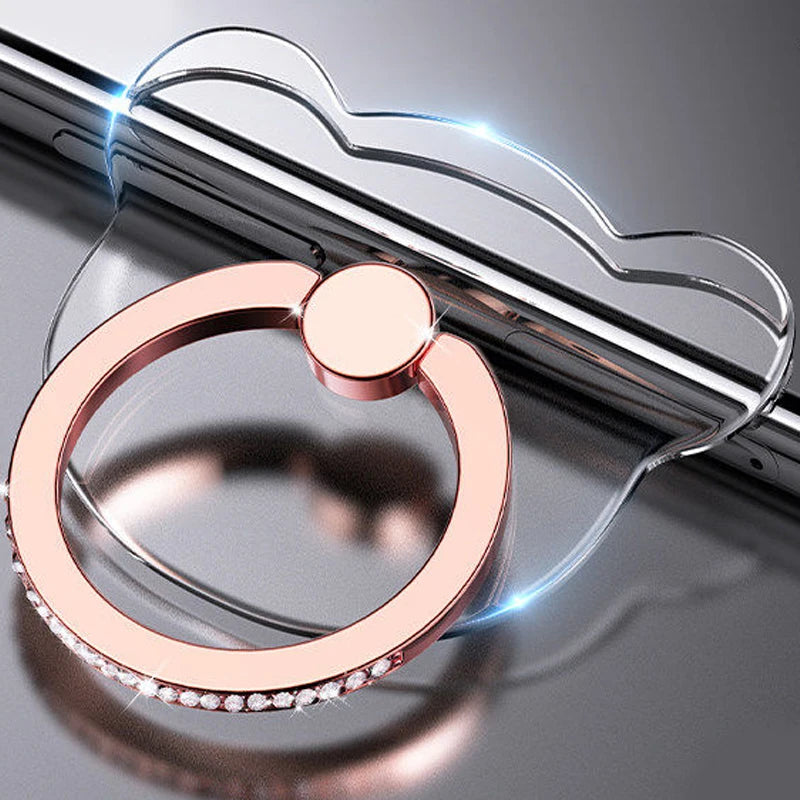 Transparenter Handy Ringhalter Ständer 360 Grad Fingergriff für Hüllen