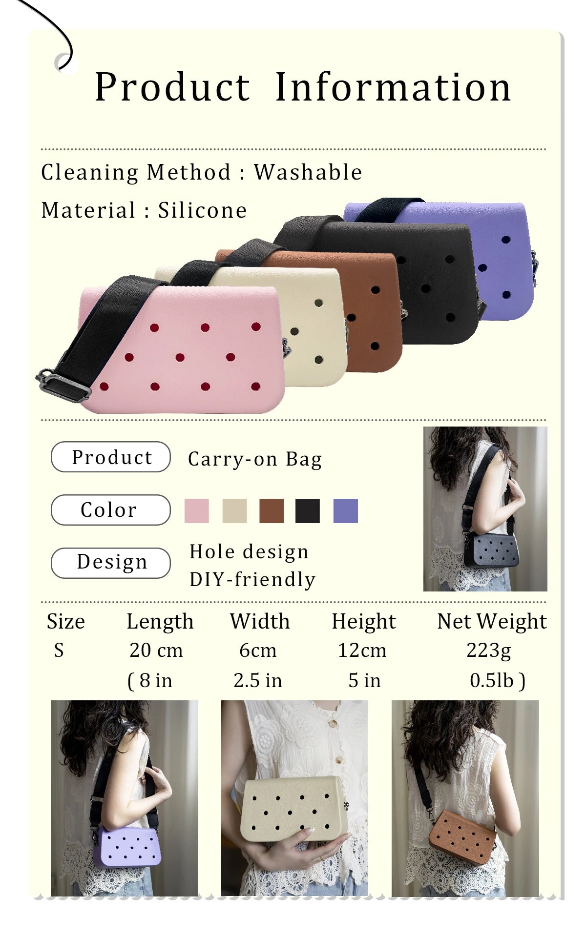 Moderne Silikon Umhängetasche für Frauen und Mädchen in angesagtem Design