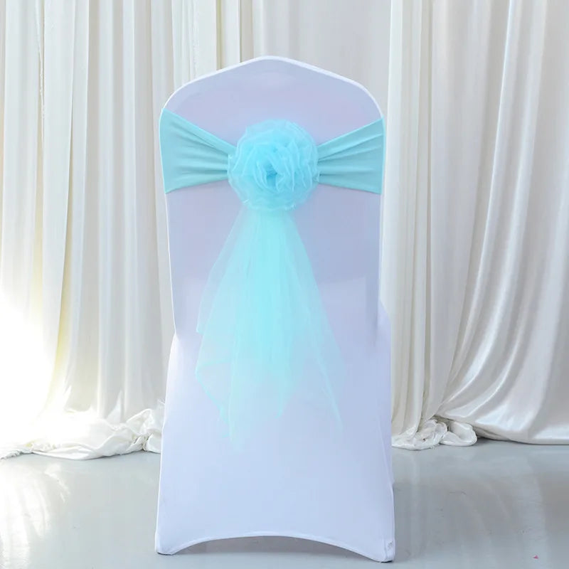 Elegante Organza Stuhlschärpen in verschiedenen Farben 10-teilig