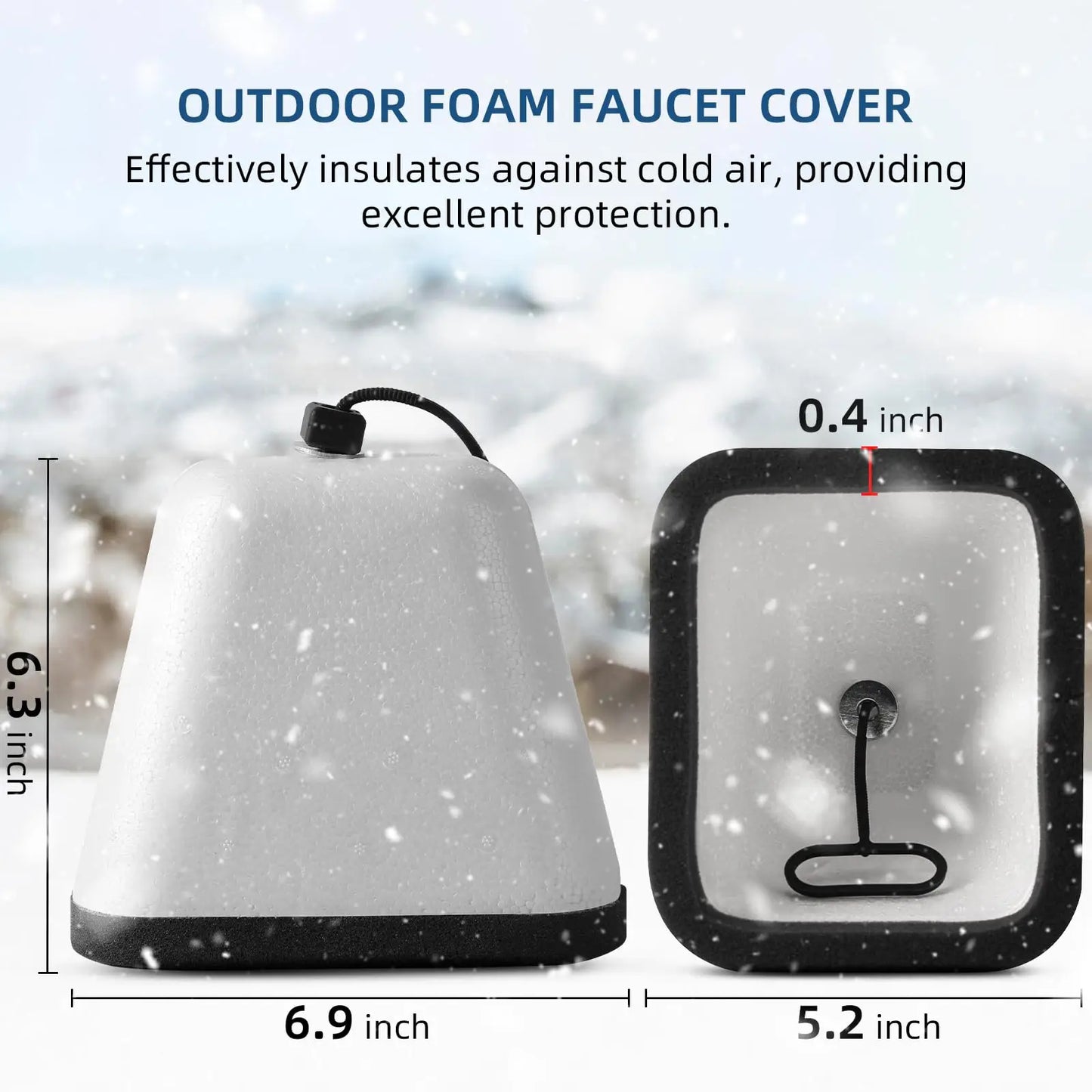 Wiederverwendbare Wasserhahn-Abdeckungen für den Winter 2er-Pack
