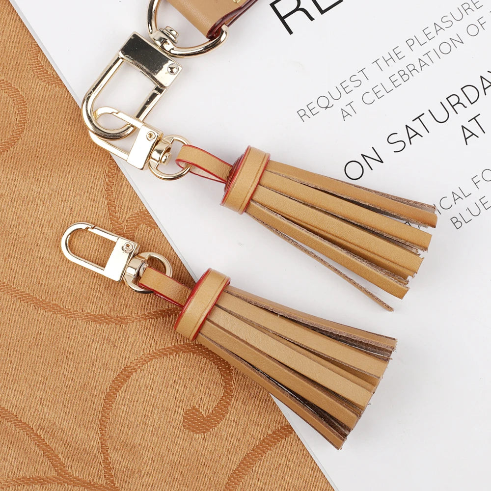 Mini-Quasten-Taschenanhänger aus gegerbtem Leder mit Quaste für Damen, Handtaschen, Clutch, Geldbörse, Schlüsselanhänger, Ring-Zubehör-Yabubest - Home & More