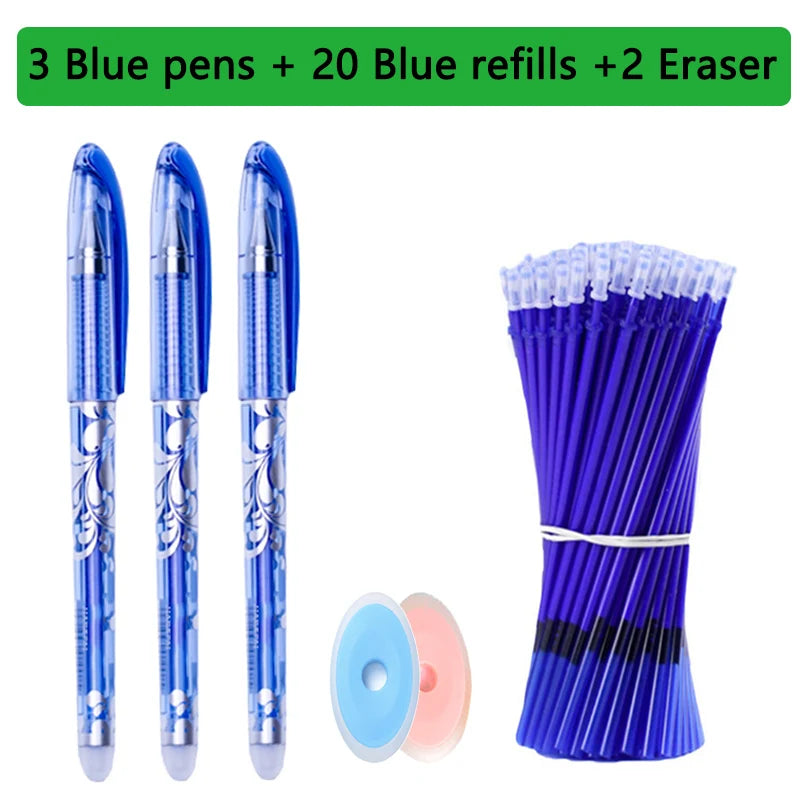 25-teiliges Kawaii Löschbares Gelstift-Set für Schule und Büro 15 cm