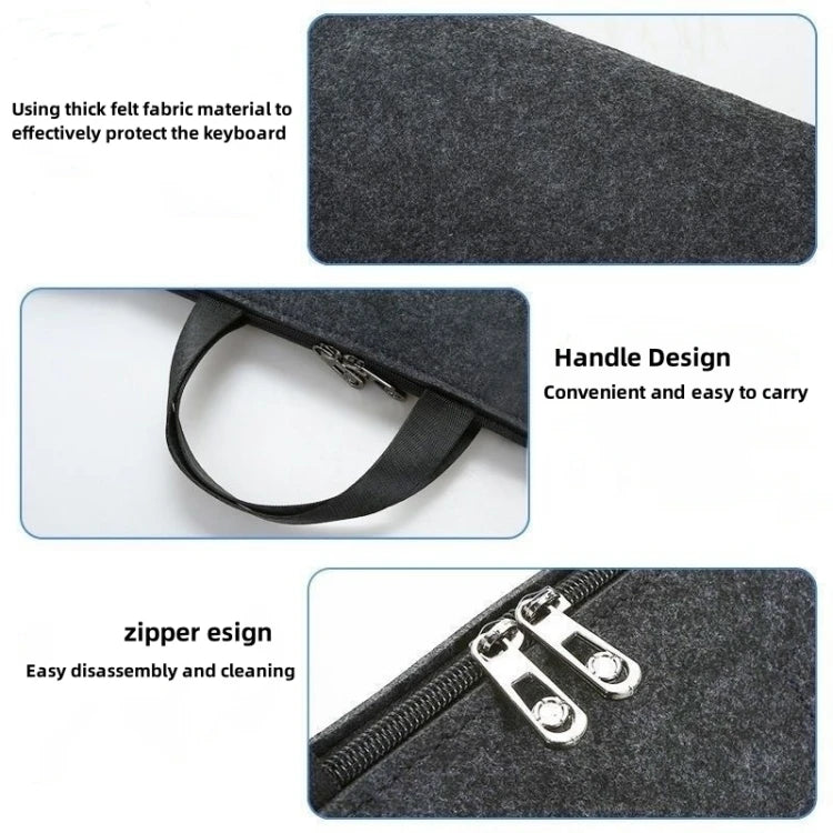 Tragbare Tastatur Aufbewahrungstasche aus Filz wasserdicht-Yabubestshop