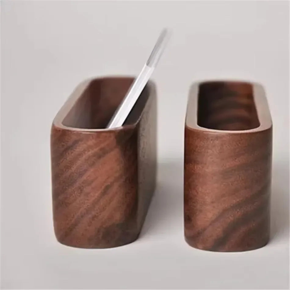 Visitenkartenbox aus Holz großer Desktop Organizer mit Displayfunktion