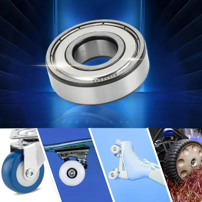 Rillenkugellager 6203ZZ 17 x 40 x 12 mm geschmierte Lager Silber